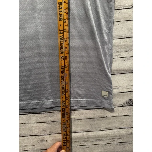 VUORI Mens Tradewind Active Performance Shirt Sz L Gray Short Sleeve Pocket V109 - Picture 8 of 12